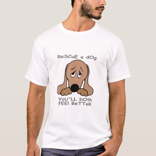 Rädda en hund; Förfölja räddingT-tröja Tröja (Framsida)