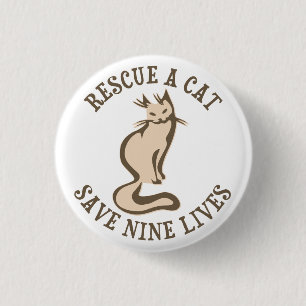 Rädda en kattspara nio liv knapp