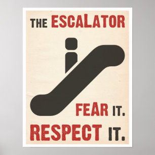 Rädda Eskalator Poster