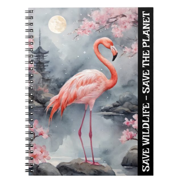 Rädda Flamingo - Rädda vildmarken och planeten Anteckningsbok (Framsidan)