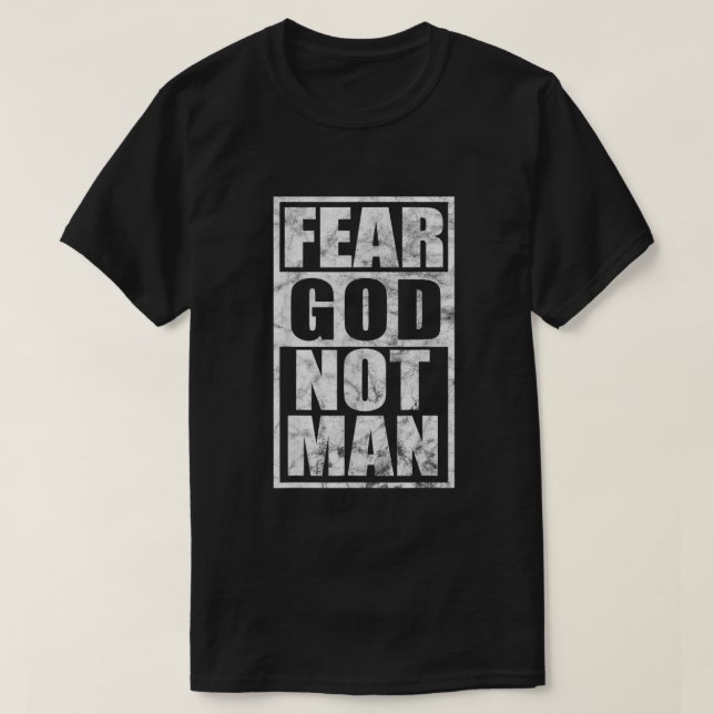 Rädda Gud Inte människan, inspirerande kristen tro T Shirt (Design framsida)