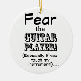 Rädda Guitar Player Julgransprydnad Keramik