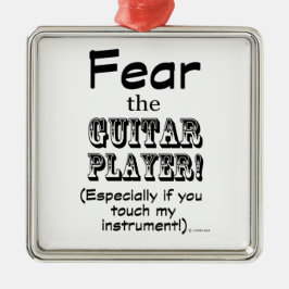 Rädda Guitar Player Julgransprydnad Metall