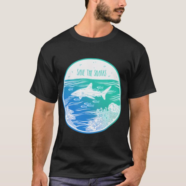 Rädda hajar! t shirt (Framsida)
