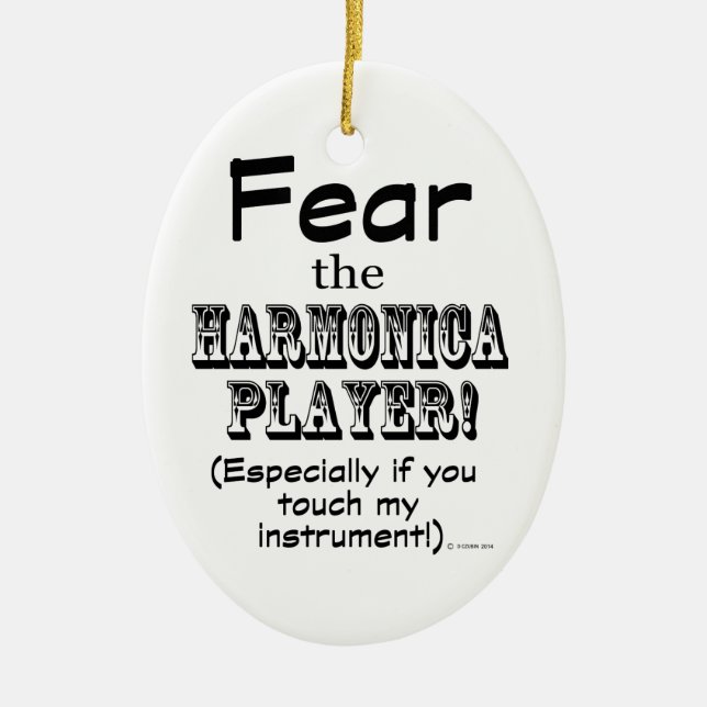 Rädda Harmonicaspelaren Julgransprydnad Keramik (Framsidan)