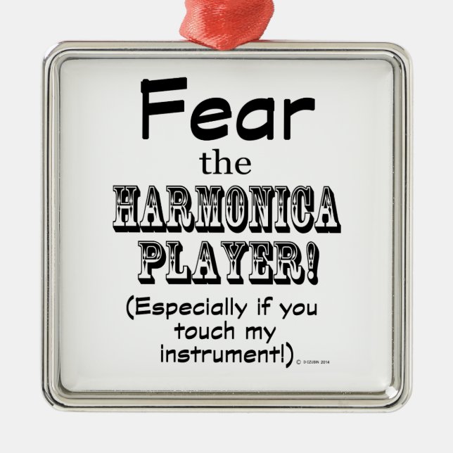 Rädda Harmonicaspelaren Julgransprydnad Metall (Framsidan)