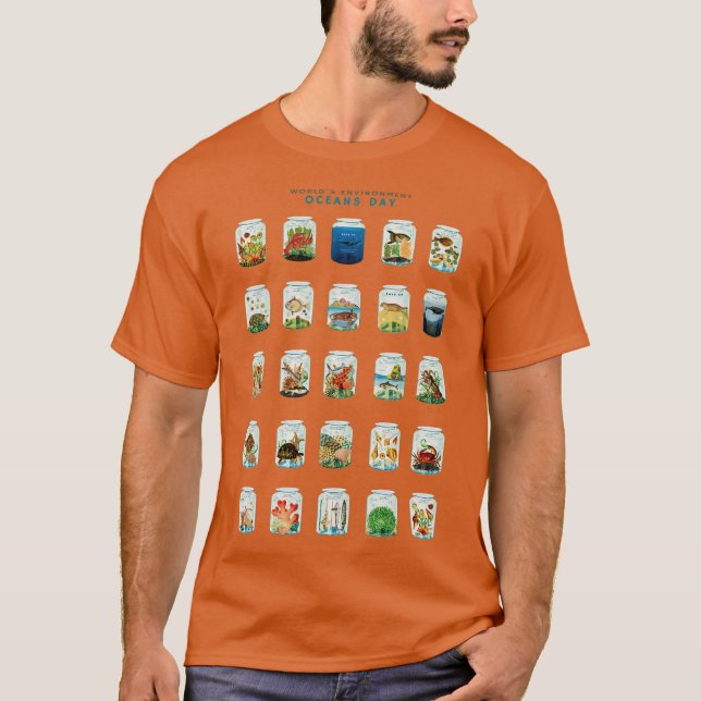Rädda haven i en flaska t shirt (Framsida)