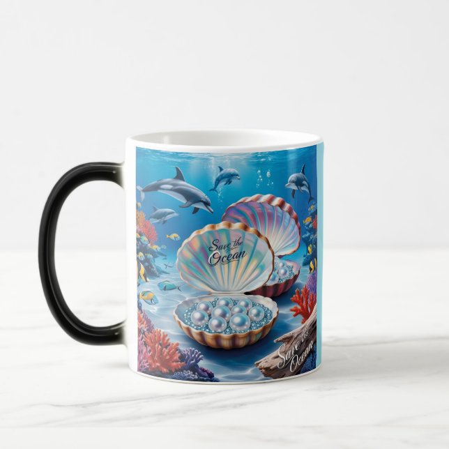 rädda havet magisk mugg (Vänster)