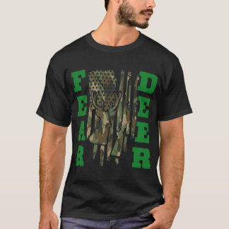 Rädda Hjort Camo American Flagga USA:s militära st T Shirt