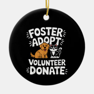 Rädda Husdjur Foster Anta sig av Djur Frivilligarb Julgransprydnad Keramik