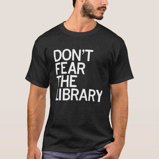 Rädda inte Bibliotek T Shirt (Framsida)