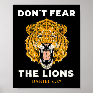 Rädda inte Lejon Daniel 6_27 Bible Poster