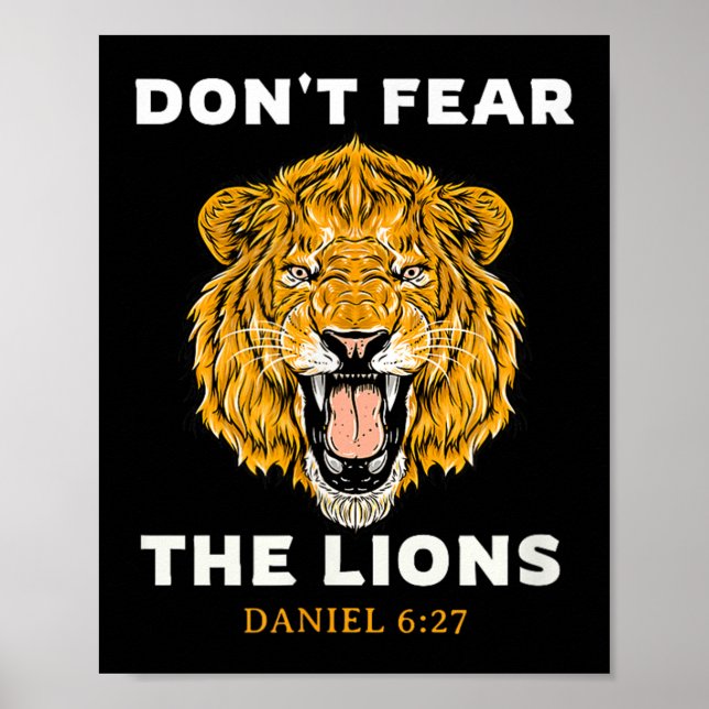 Rädda inte Lejon Daniel 6_27 Bible Poster (Framsidan)
