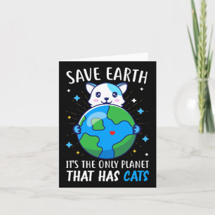 Rädda Jorden Är Den Enda Planet Som Har Katter Ea Kort
