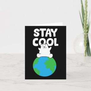 Rädda Jorden Isbjörn Håll dig Cool Glol Uppvärmnin Kort