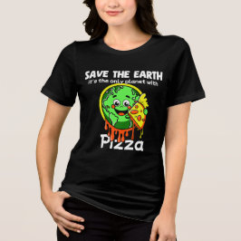 Rädda Jorden Rolig Pizza T-Shirt