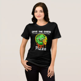 Rädda Jorden Rolig Pizza T-Shirt