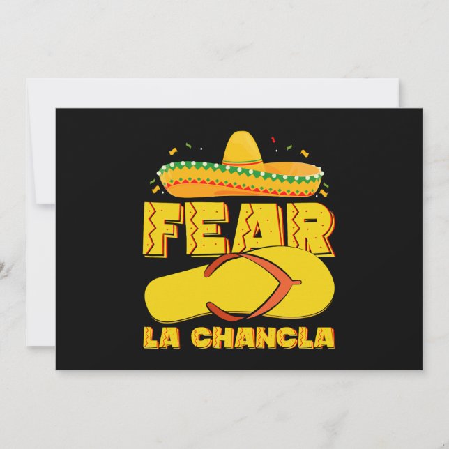 Rädda La Chancla Funny Mexican Cinco De Mayo Inbjudningar (Framsida)
