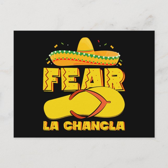 Rädda La Chancla Funny Mexican Cinco De Mayo Vykort (Framsida)