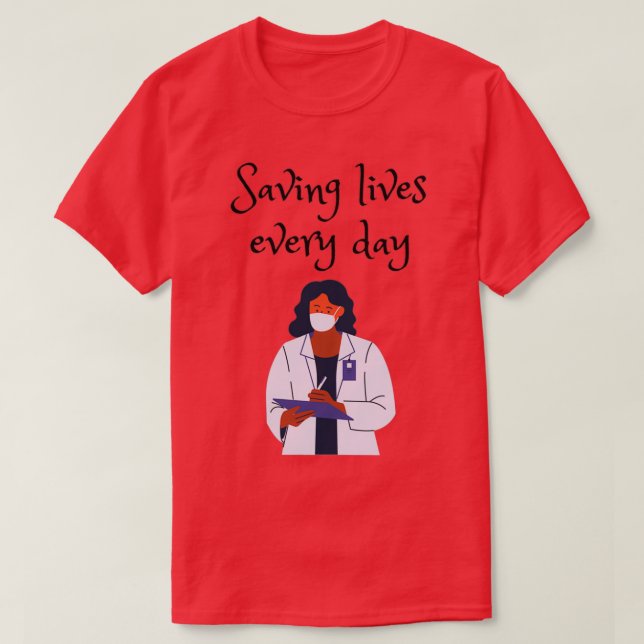 Rädda liv varje dag 1 t shirt (Design framsida)