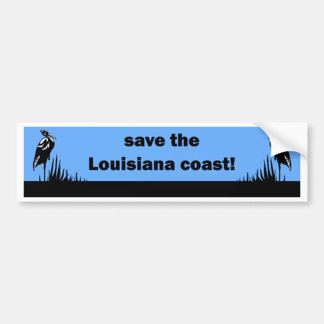 Rädda Louisianas kust Bildekal (Framsidan)
