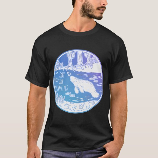 Rädda manater! t shirt (Framsida)
