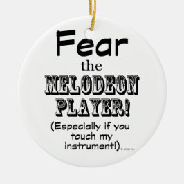 Rädda Melodeon Player Julgransprydnad Keramik