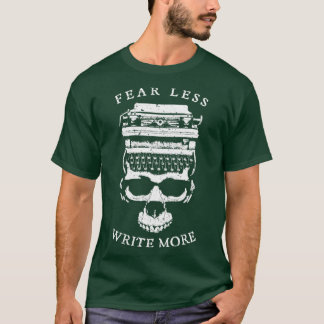 Rädda mindre Skriva Mer Halloween Writer-skrivmask T Shirt