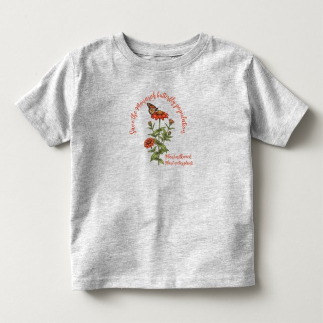 Rädda Monarkfjärilspopulationen T Shirt (Framsida)