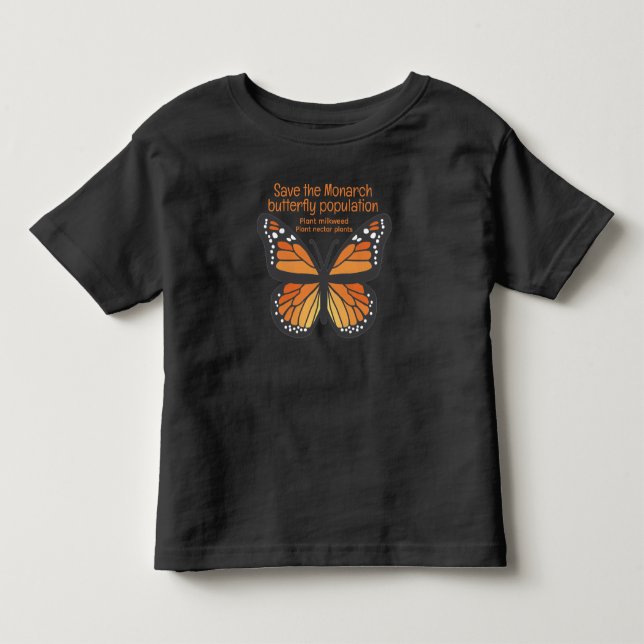 Rädda Monarkfjärilspopulationen T Shirt (Framsida)