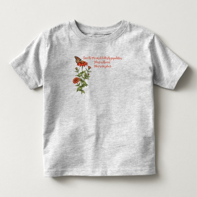 Rädda Monarkfjärilspopulationen T Shirt (Framsida)