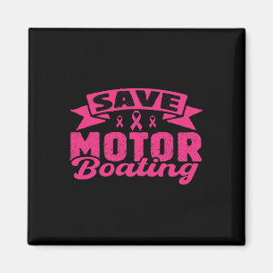 Rädda motorbåtliv Rollig bröstcancer Rosa band Magnet