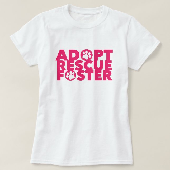 Rädda och Adoptera Djur Foster  T Shirt (Design framsida)