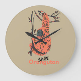 Rädda orangutang stor klocka