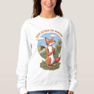 Rädda oss från människorna – Bönande rävdesign T Shirt