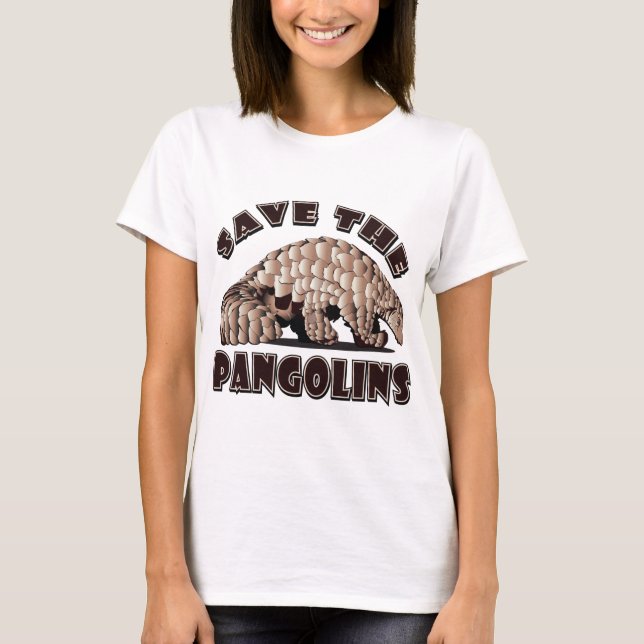 Rädda Pangolinerna T Shirt (Framsida)