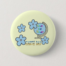 Rädda planeten Earth Day Globe Knapp