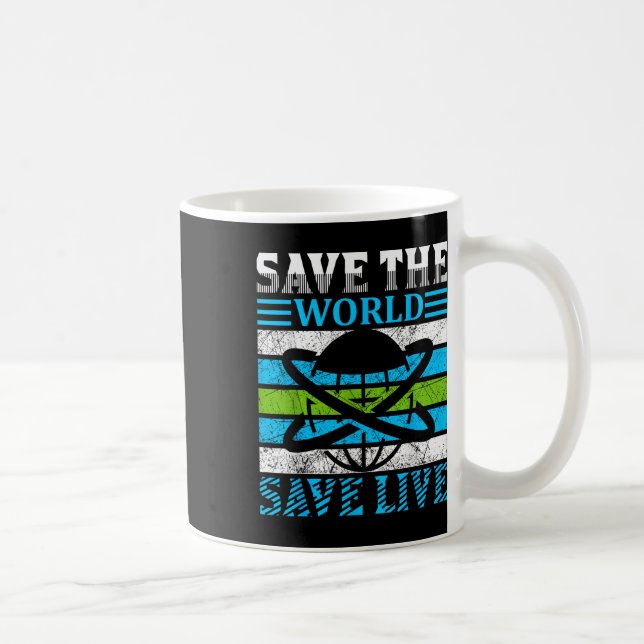 Rädda planeten Earth Globe Environmental Protecti Kaffemugg (Höger)