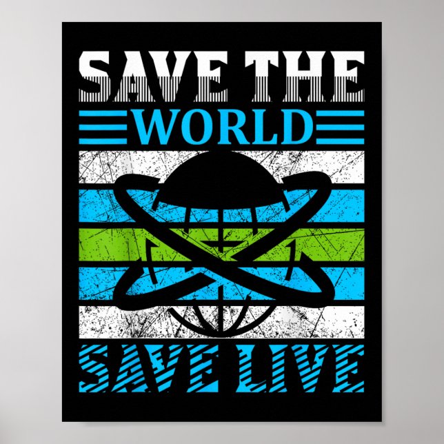 Rädda planeten Earth Globe Environmental Protecti Poster (Framsidan)