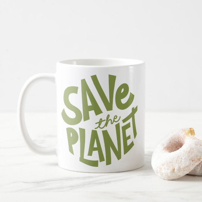 Rädda Planeten Ekodesign Kaffemugg (Med munk)