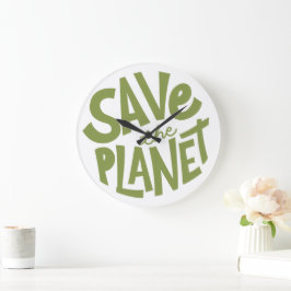 Rädda Planeten Ekodesign Stor Klocka