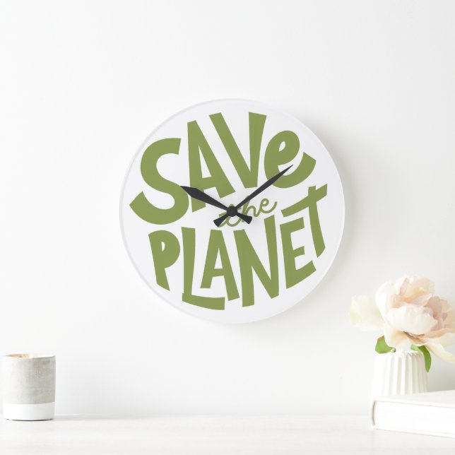 Rädda Planeten Ekodesign Stor Klocka (Hem)