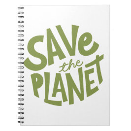 Rädda Planeten Ekologisk Design Anteckningsbok