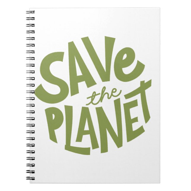 Rädda Planeten Ekologisk Design Anteckningsbok (Framsidan)