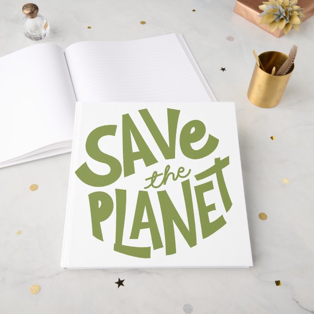 Rädda Planeten Ekologisk Design Gästböcker (Framsidan öppen)