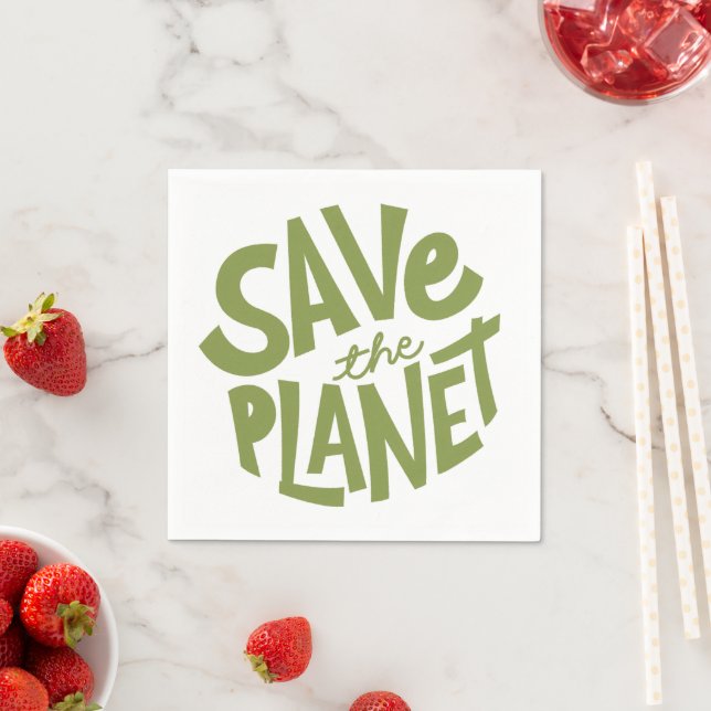 Rädda Planeten Ekologisk Design Pappersservett (Insitu)