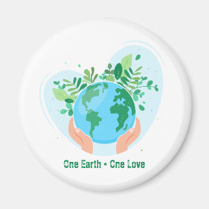 Rädda planeten. En jord en Kärlek Magnet