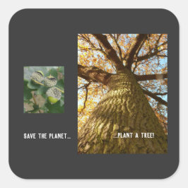 Rädda Planeten Fyrkantigt Klistermärke