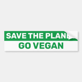 Rädda planeten Go Vegan Protest Climate Change Bildekal