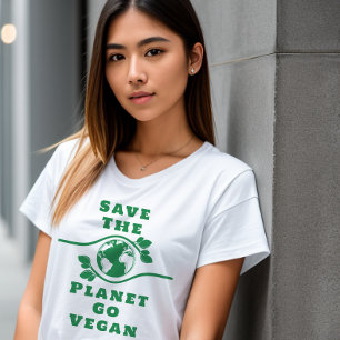 Rädda planeten Go Vegan Women's T-Shirt
